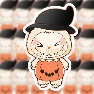 Pumpkin Labubu Vinyl Sticker